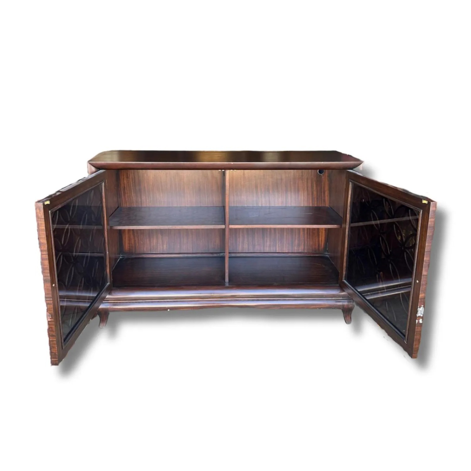 Maitland Smith Gilded Mirrored Cabinet - image-3