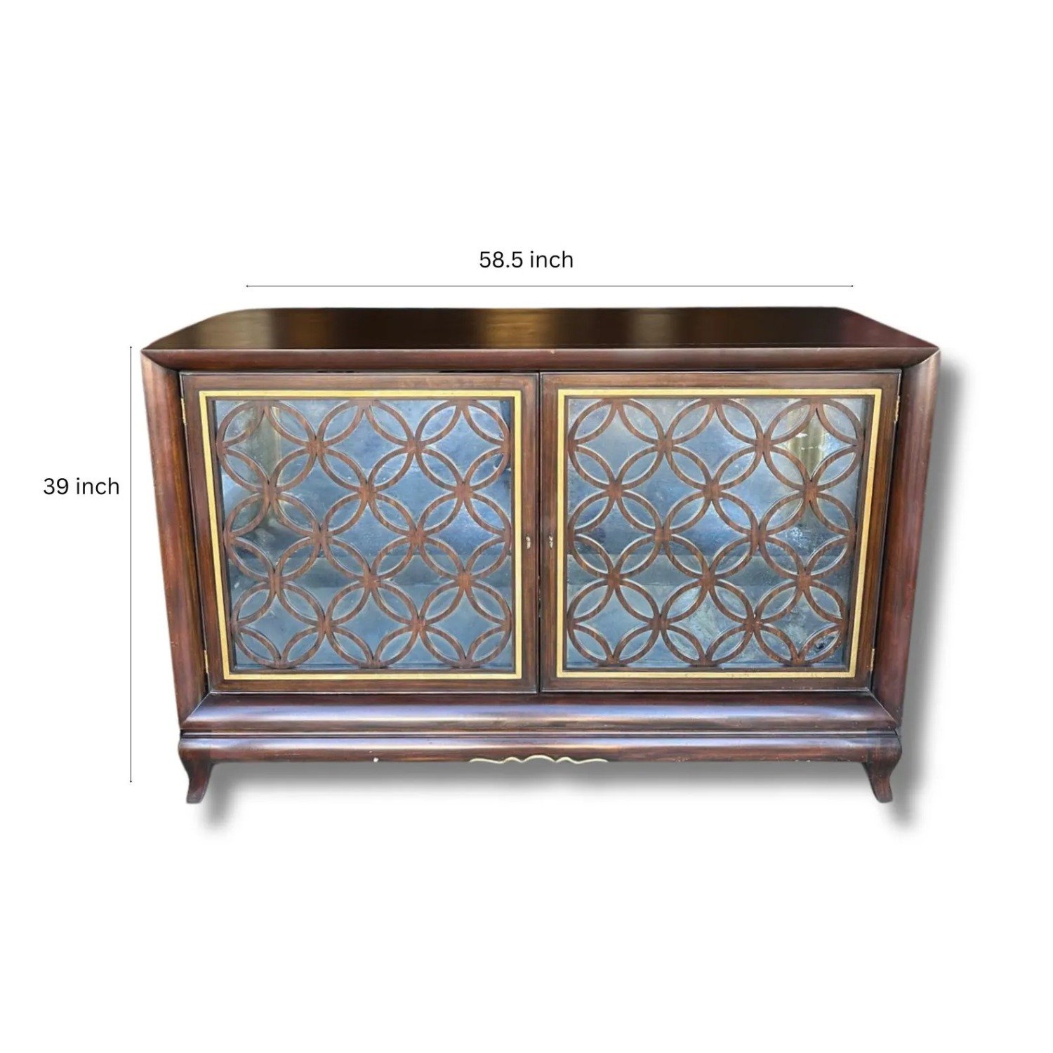 Maitland Smith Gilded Mirrored Cabinet - image-2