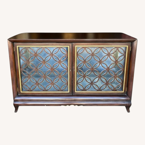 Used Maitland Smith Gilded Mirrored Cabinet for sale on AptDeco