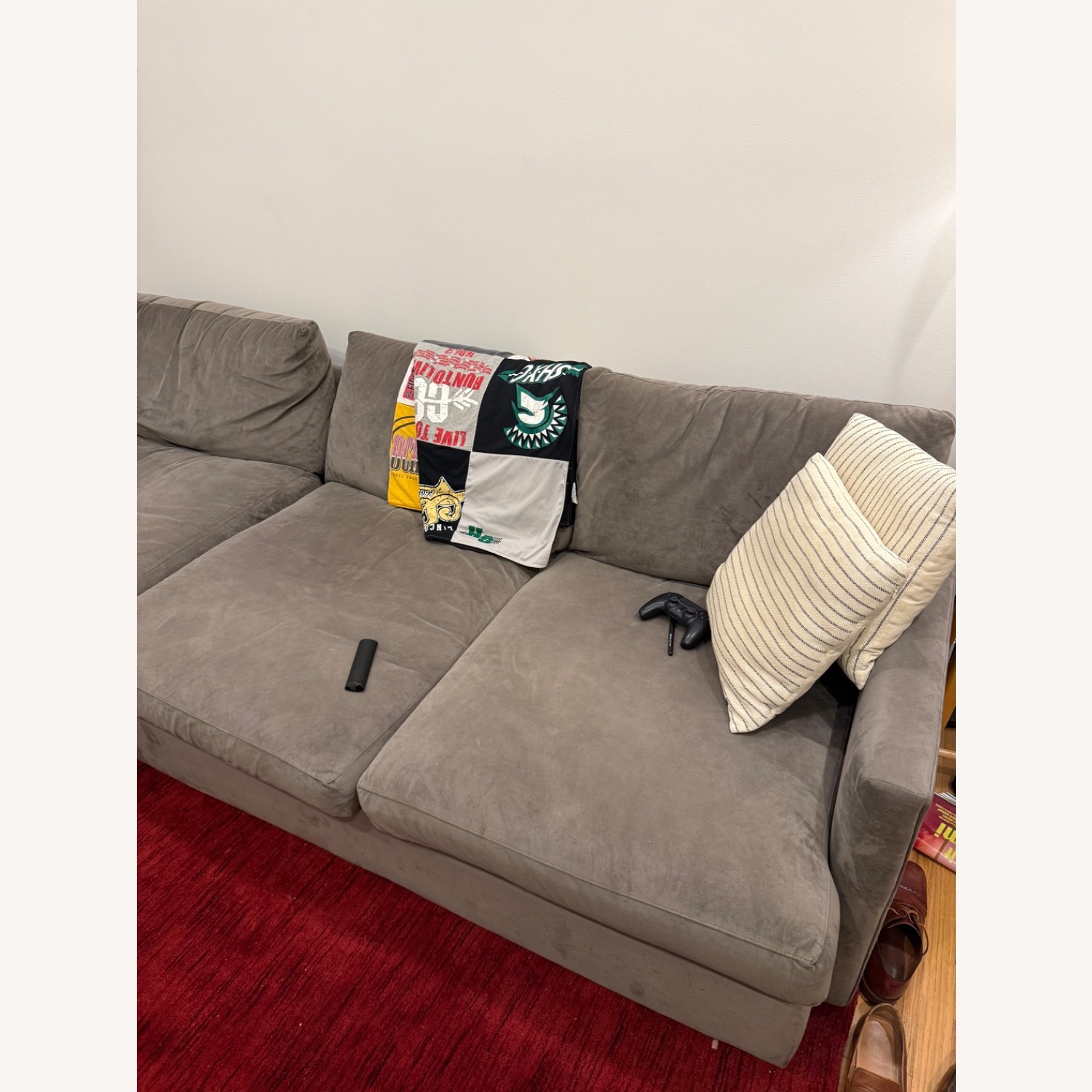 Crate & Barrel Large Gray Couch  - image-5