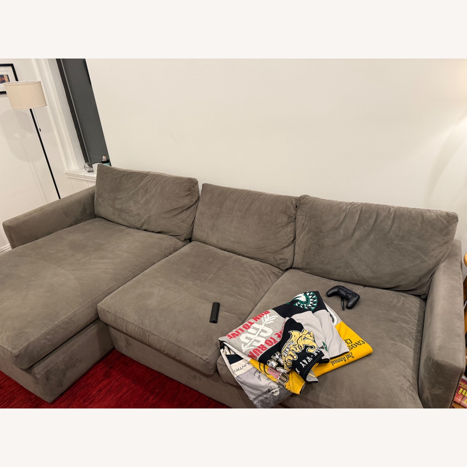 Crate & Barrel Large Gray Couch  - image-3