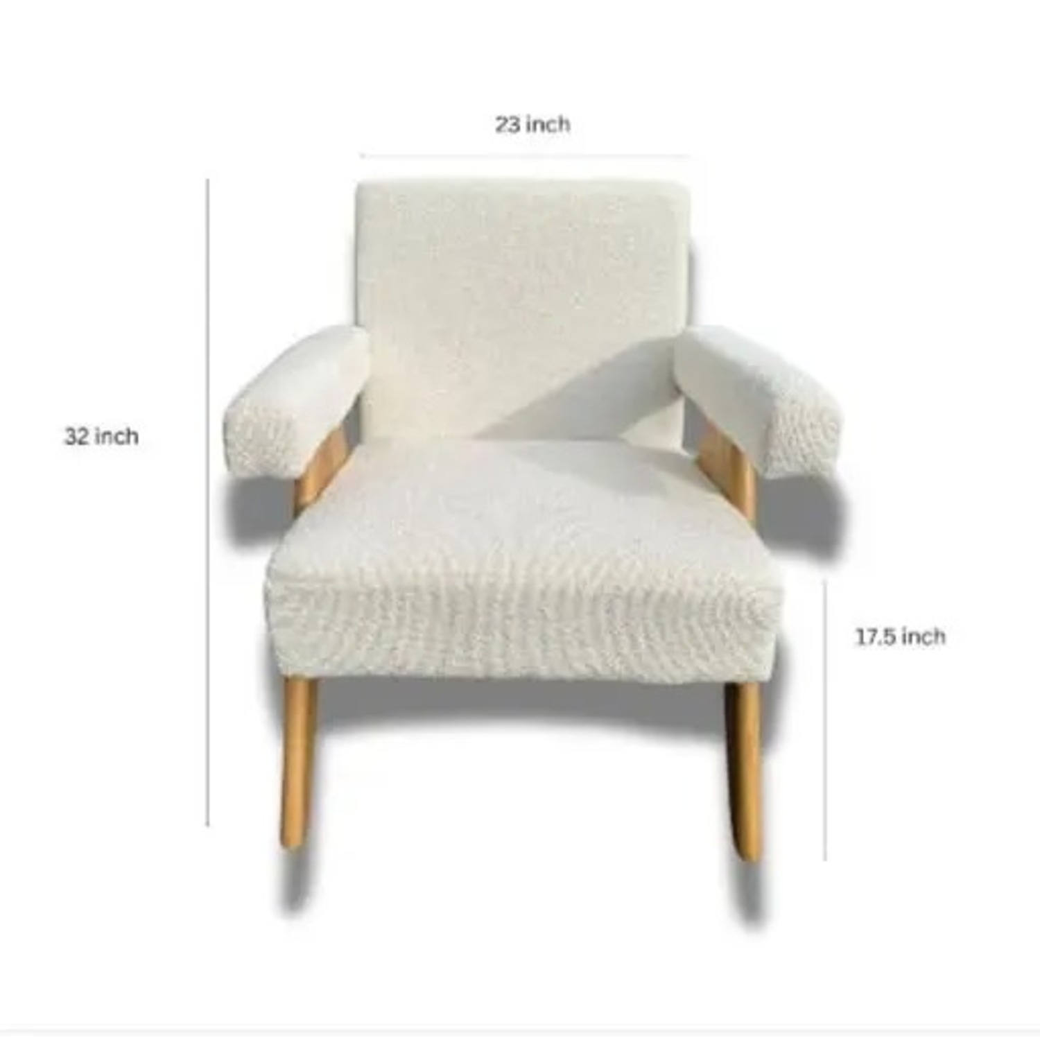 MCM White Boucle Chair - image-3