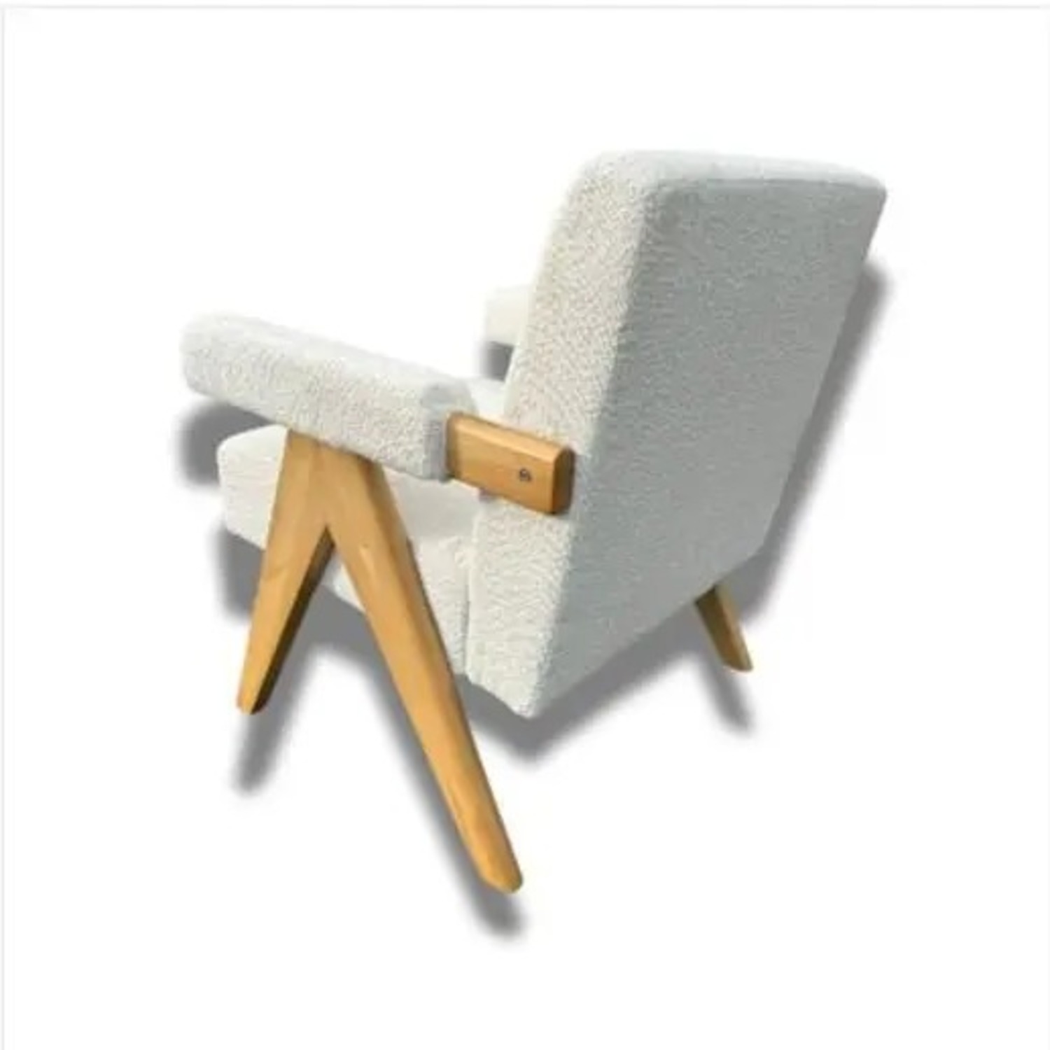 MCM White Boucle Chair - image-2