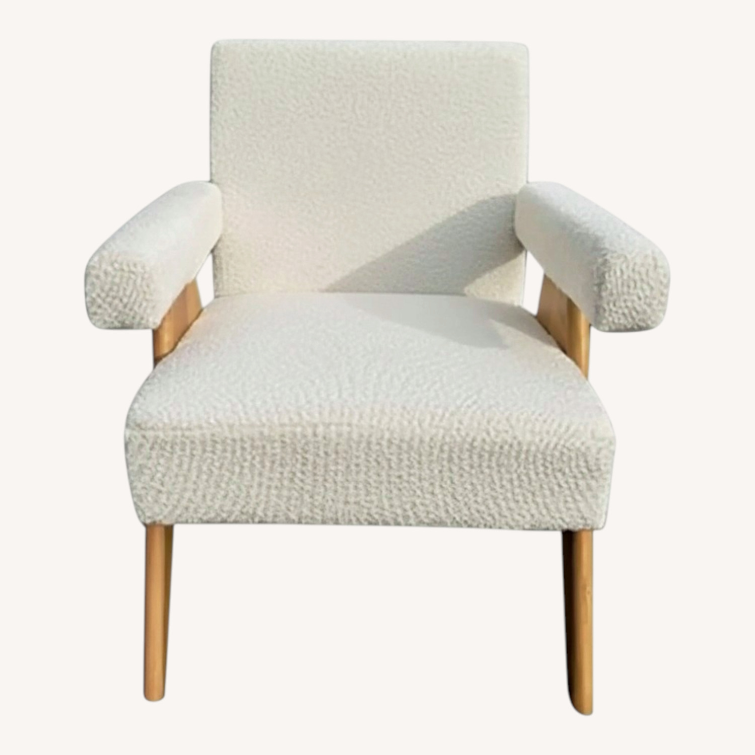 MCM White Boucle Chair - image-0