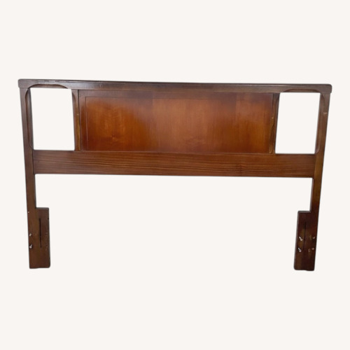 Used MCM Walnut Cutaway Headboard – Full/Queen for sale on AptDeco