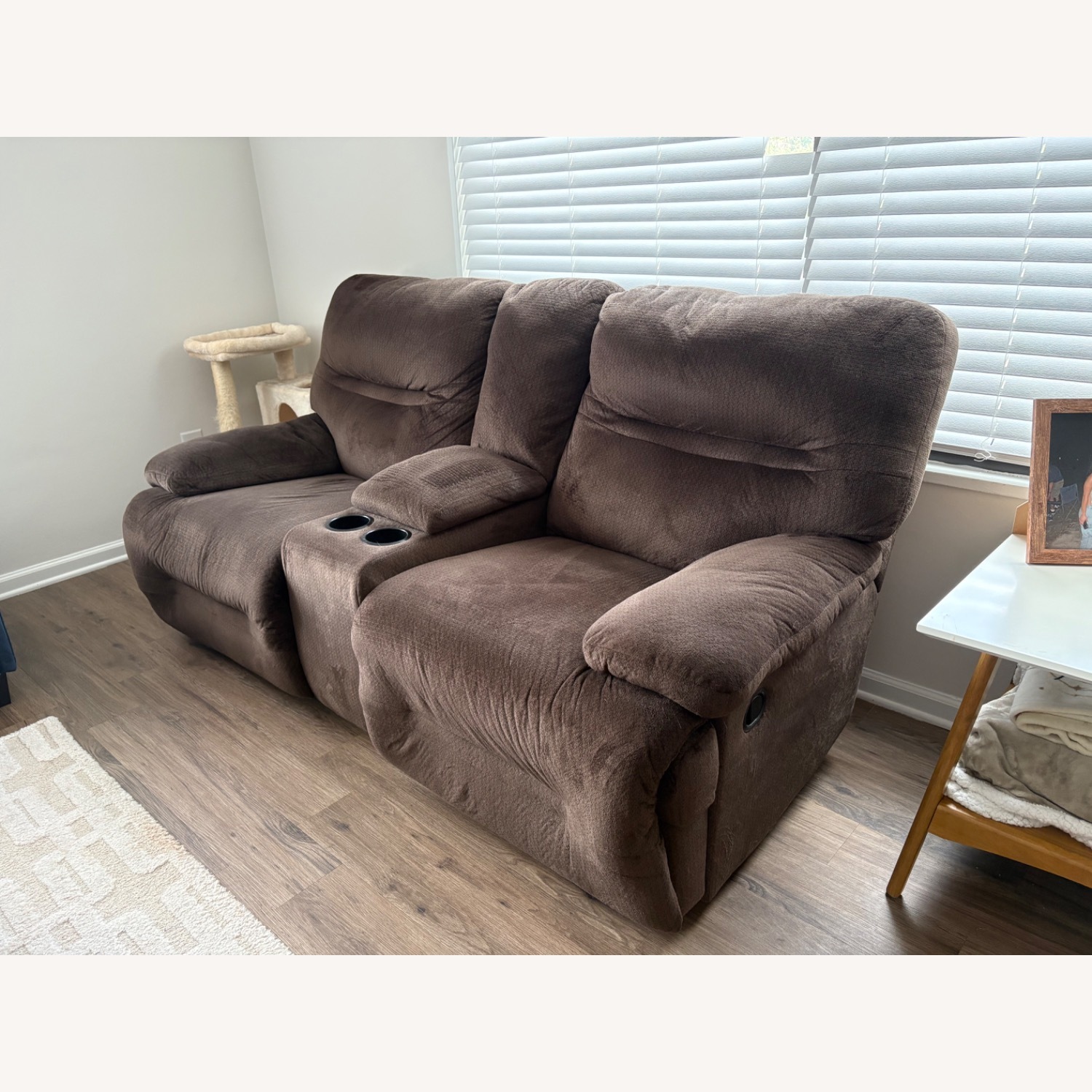 Brown Loveseat Sofa - image-1