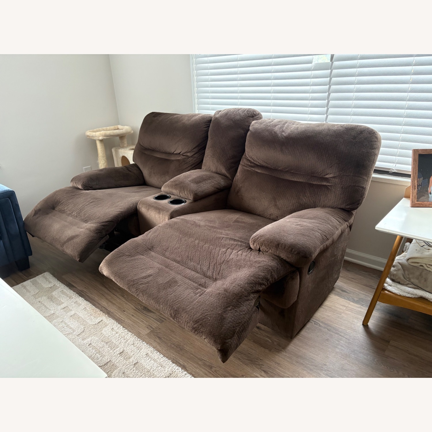 Brown Loveseat Sofa - image-5