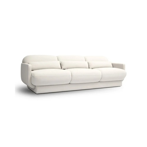 Used TOV Furniture Azalea White Velvet 3+ Seater Sofa for sale on AptDeco