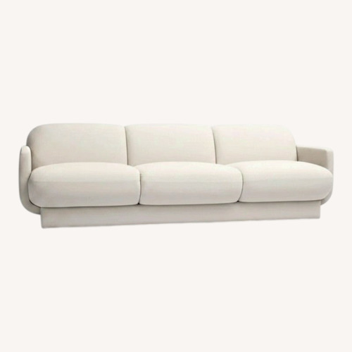 Used TOV Furniture Azalea White Velvet 3+ Seater Sofa for sale on AptDeco