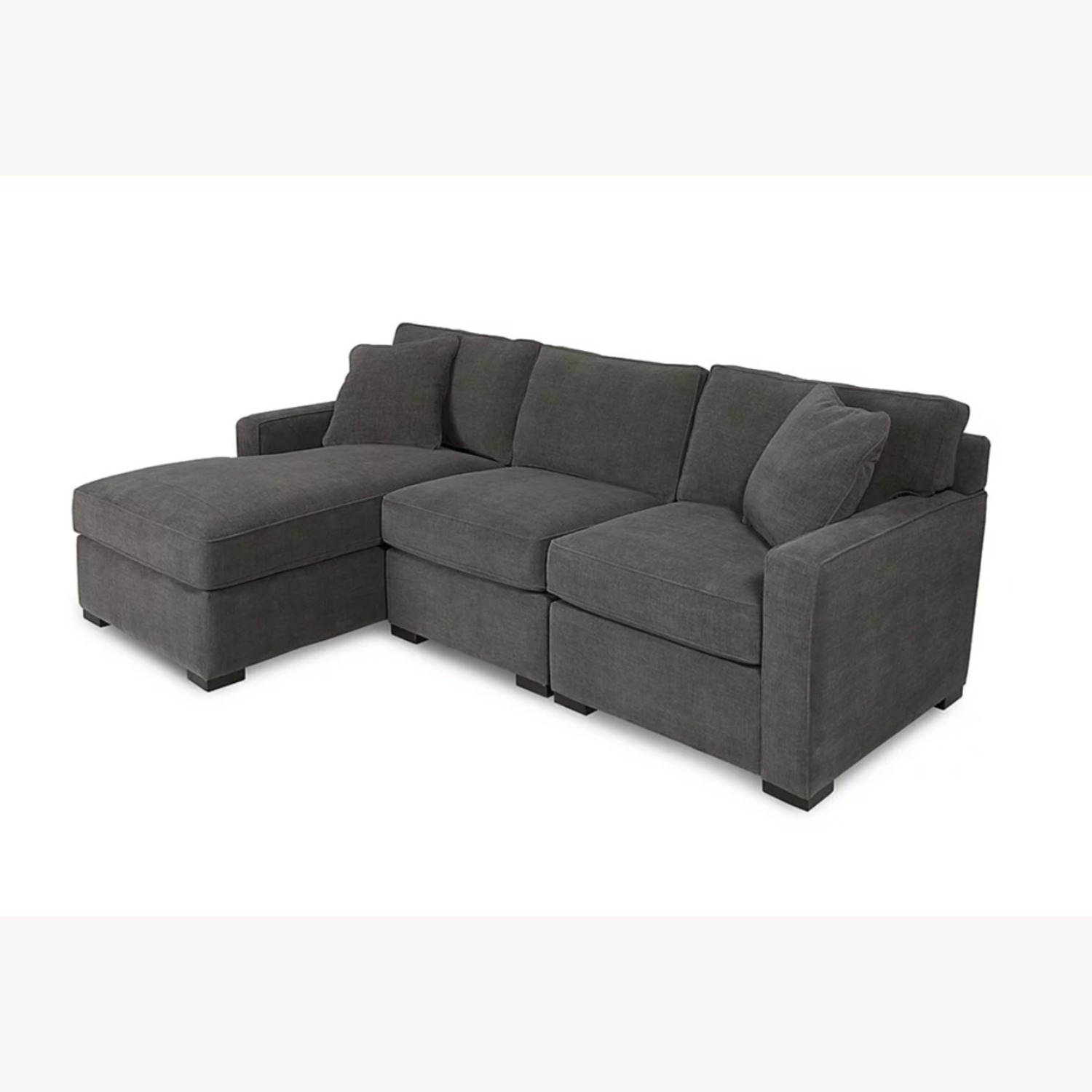 Macy's 3-pc Sectional W Ottoman & Pillows - image-2