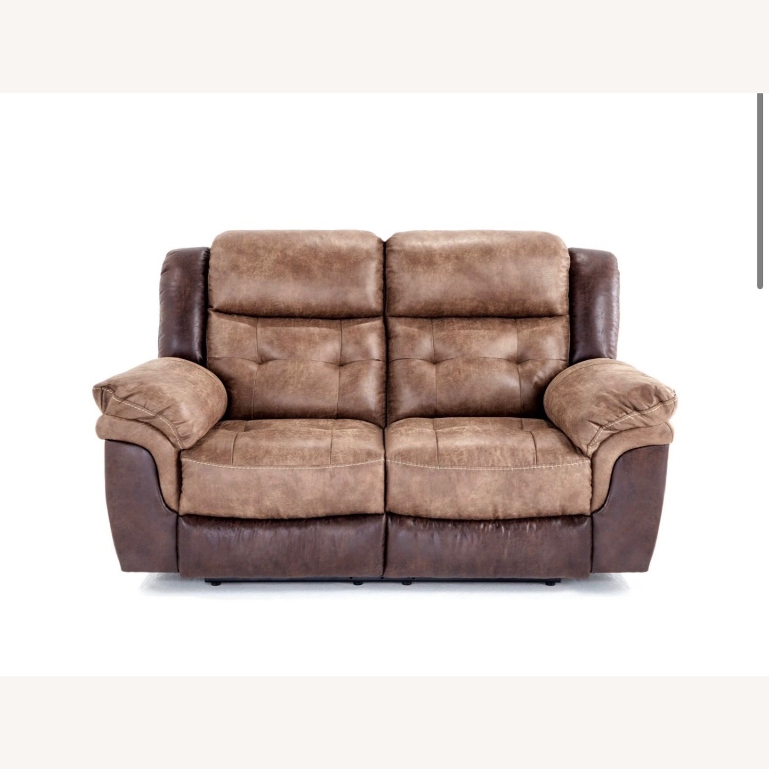 Bob's Discount Furniture Dark Brown 2 Seater Sofa - image-1