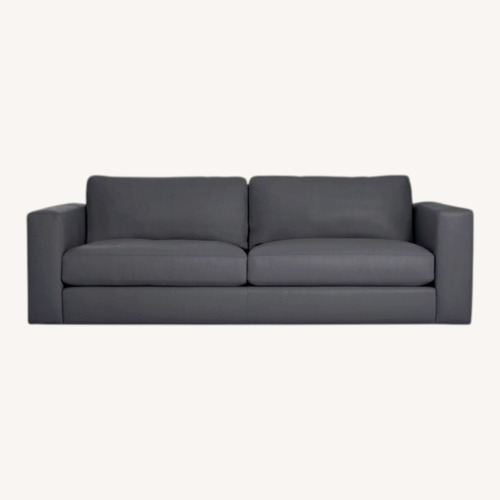 Used Design Within Reach Reid Leather Sofa (Grey) for sale on AptDeco