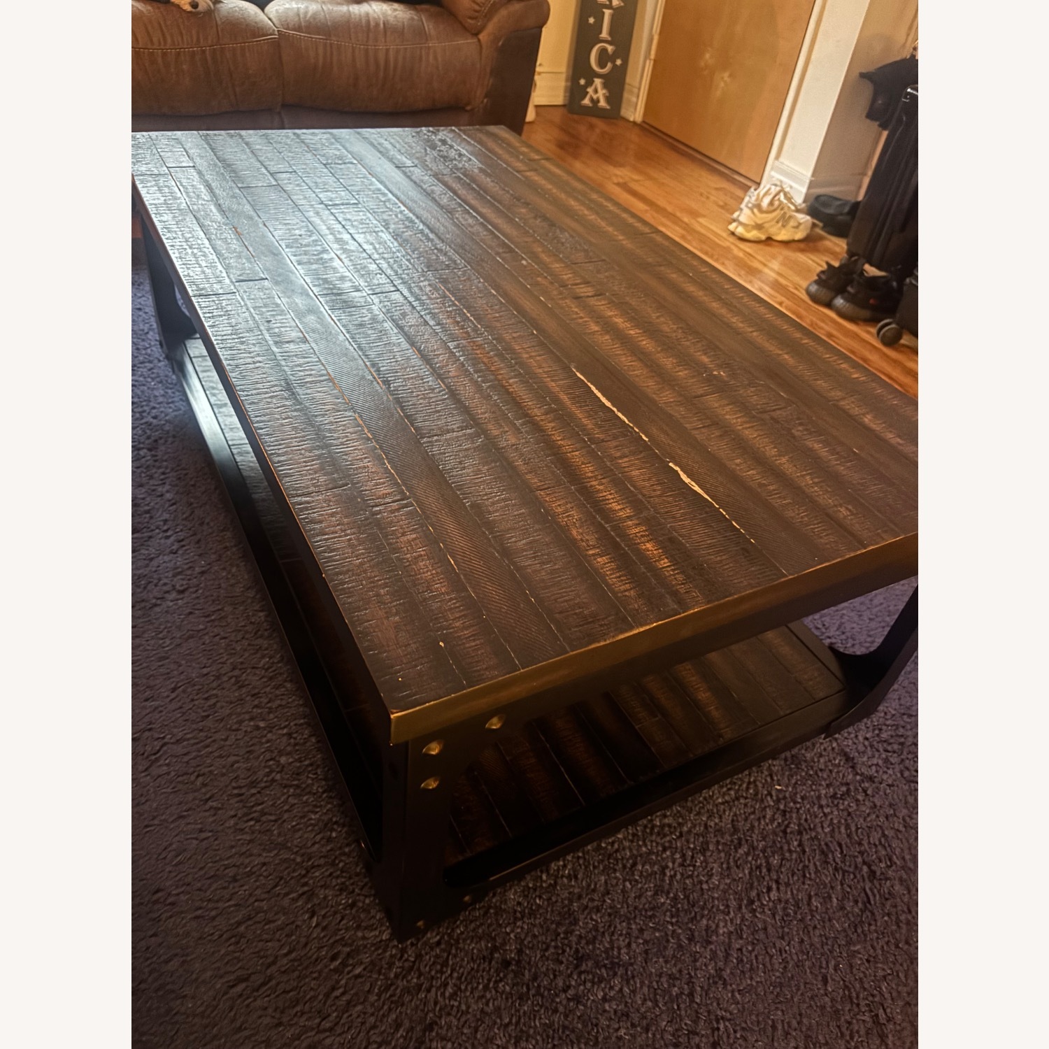 Bob's Discount Furniture Dark Brown Coffee Table - image-3