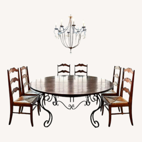 Used 72" Custom Round Dining Table for sale on AptDeco