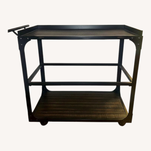 Used Bob's Discount Furniture Black Bar Cart for sale on AptDeco