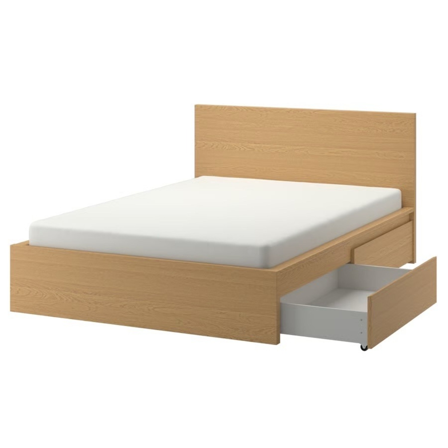 IKEA Malm Queen Bed With 2 Storage Drawers - image-4
