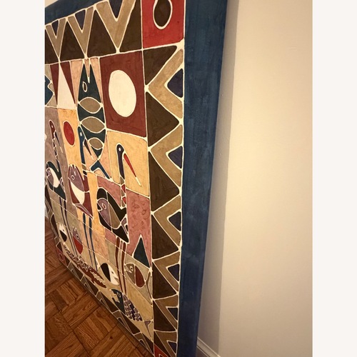 Used African Vintage Tapestry Painting Wild Life for sale on AptDeco