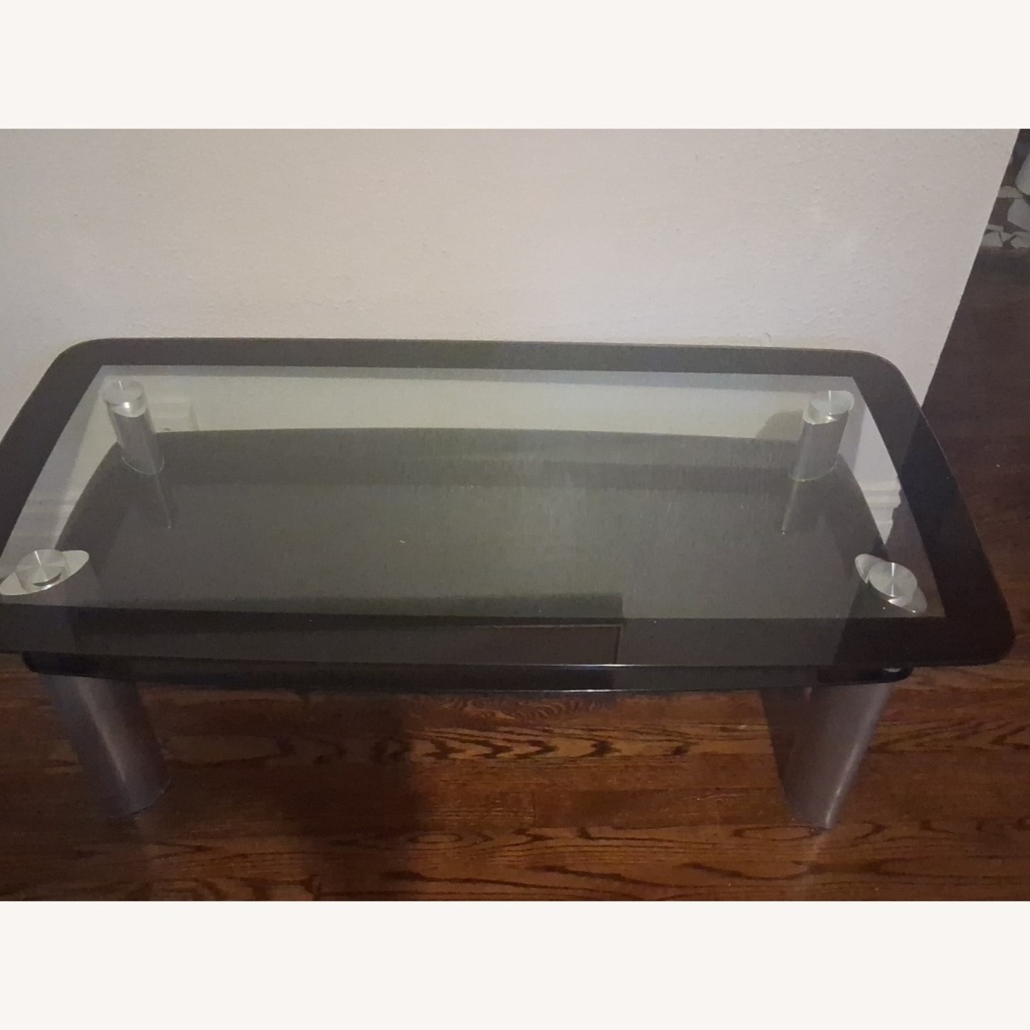 Light Gray Glass Coffee Table - image-3