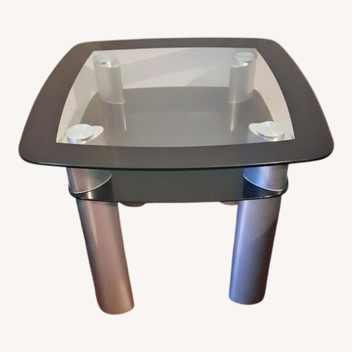 Used Light Gray Glass Coffee Table for sale on AptDeco