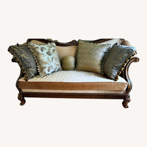 Used Carved Wood Sofa for sale on AptDeco