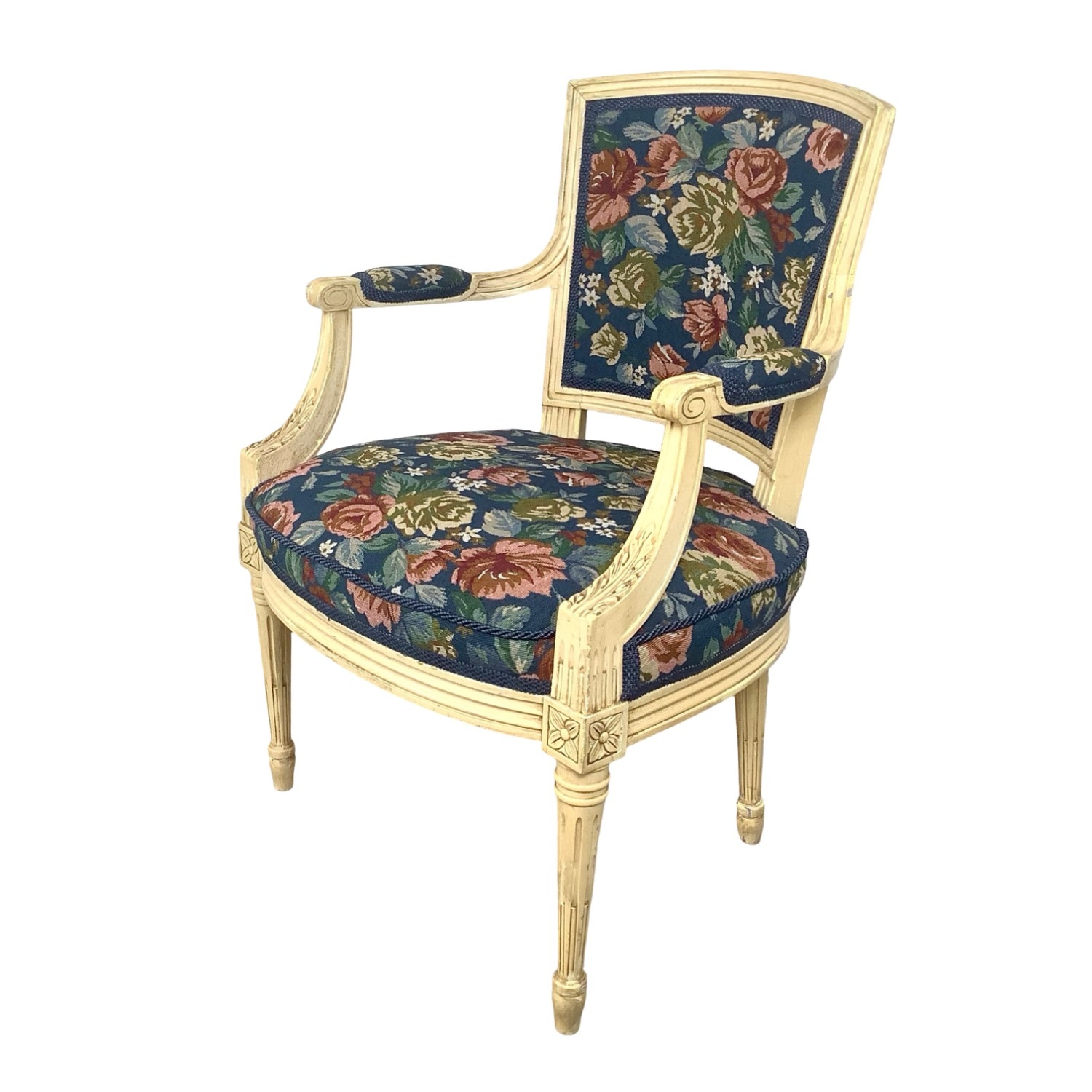 Louis XVI Style Provincial Fauteuil Armchair - image-2