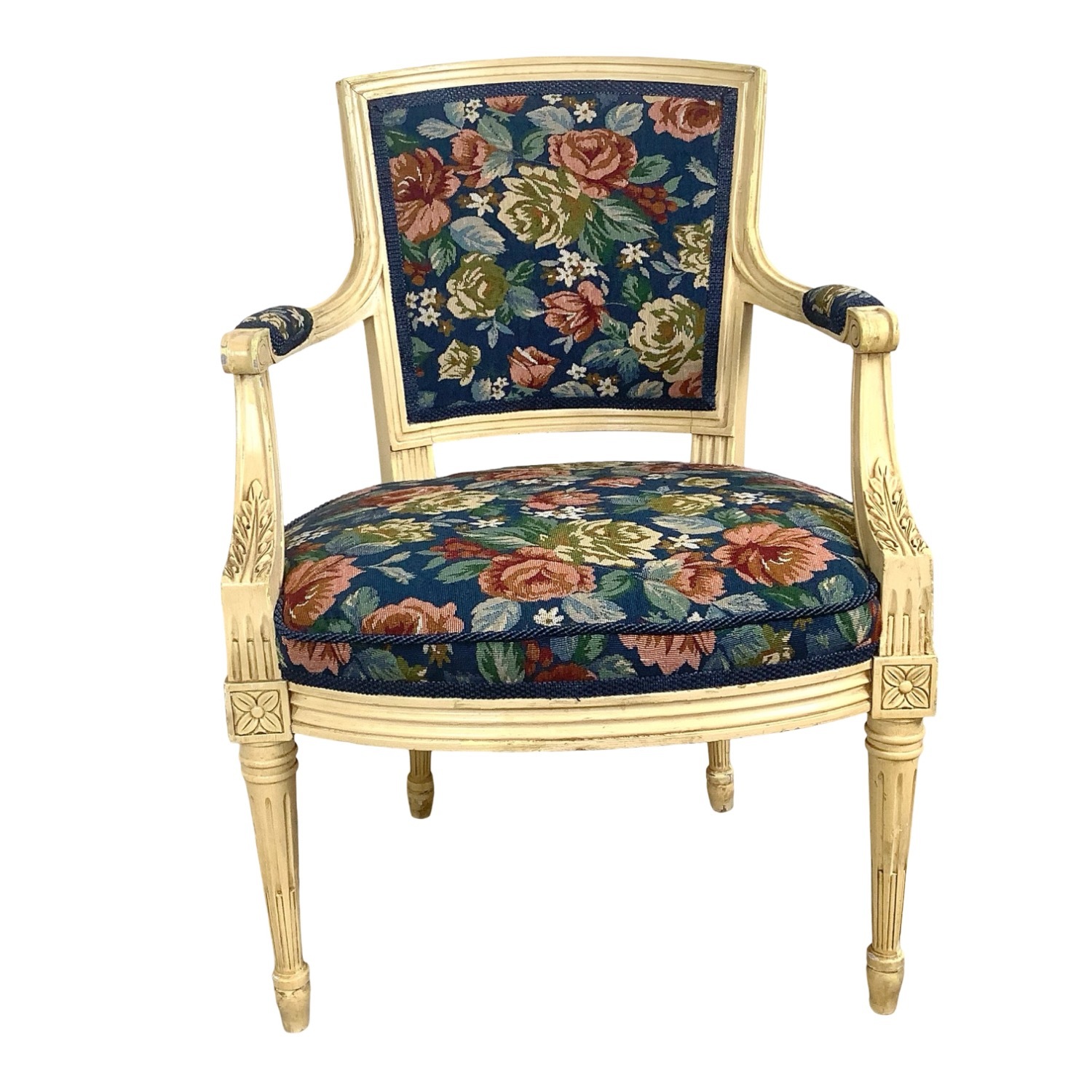 Louis XVI Style Provincial Fauteuil Armchair - image-4