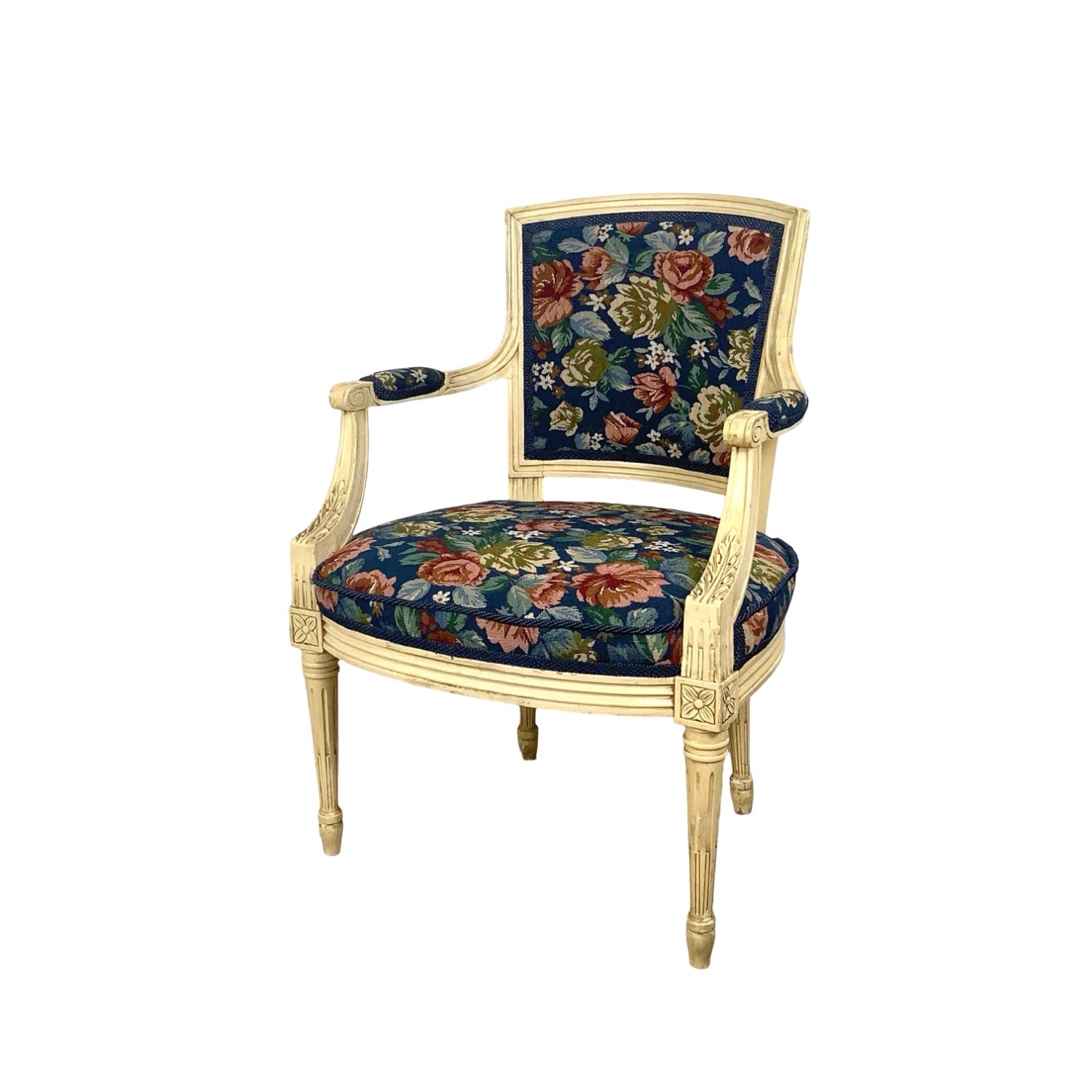 Louis XVI Style Provincial Fauteuil Armchair - image-5