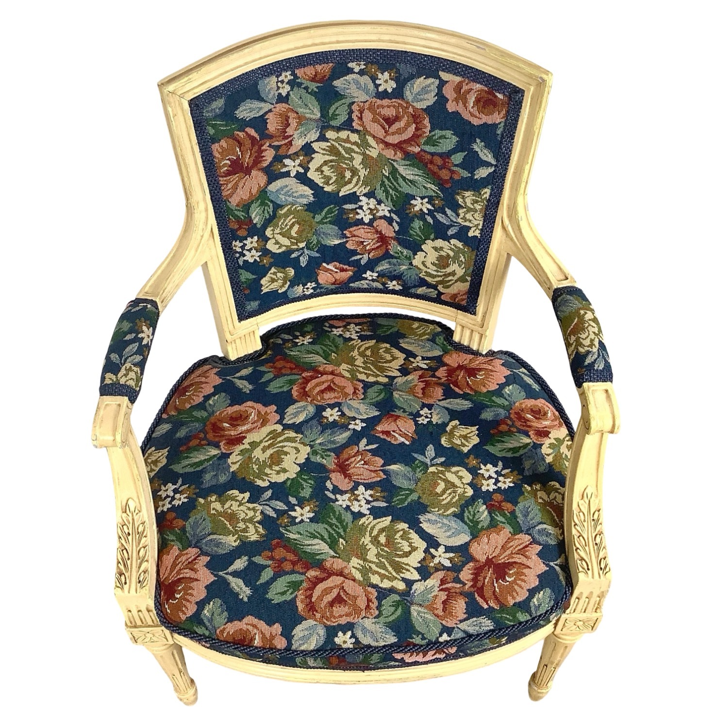Louis XVI Style Provincial Fauteuil Armchair - image-3