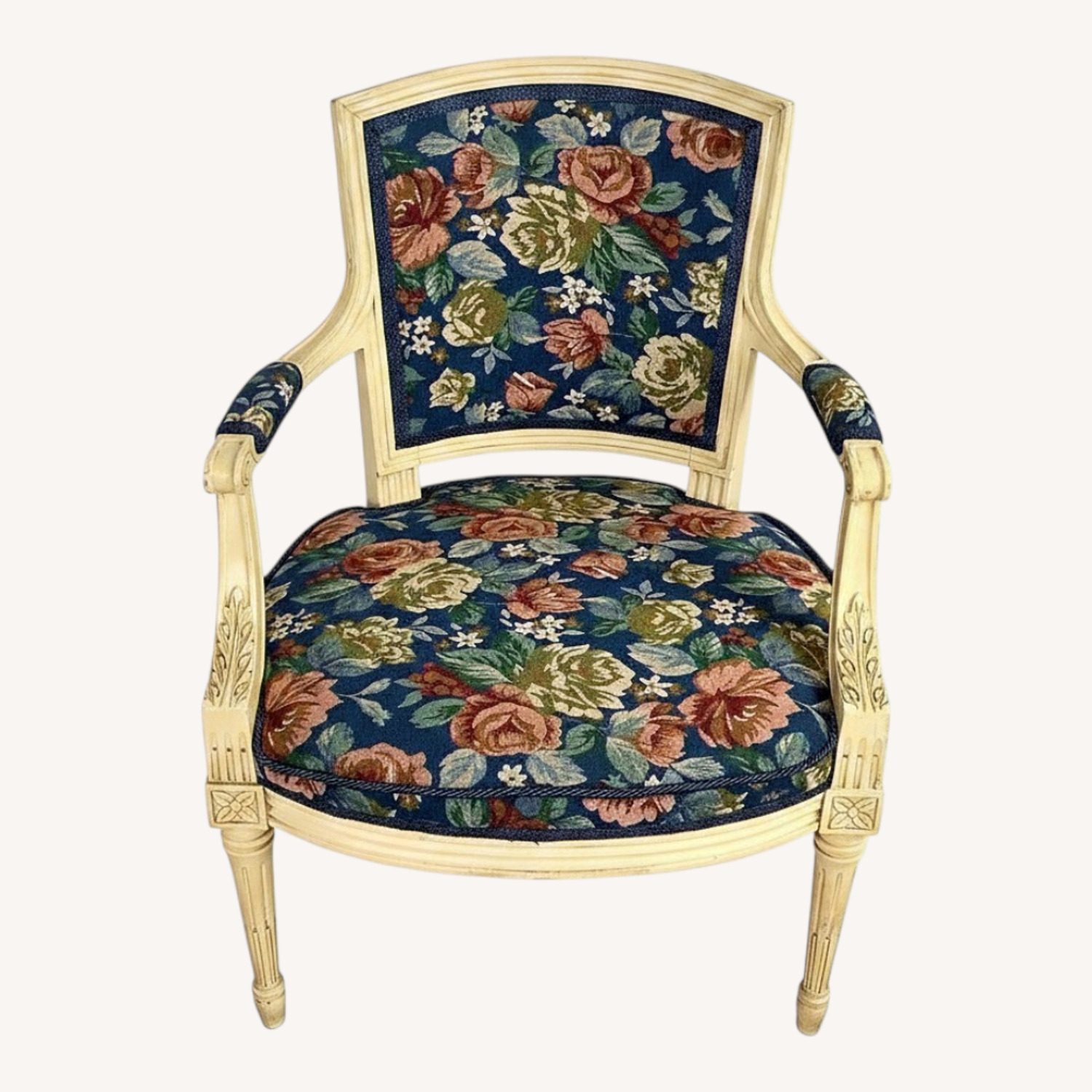 Louis XVI Style Provincial Fauteuil Armchair - image-0