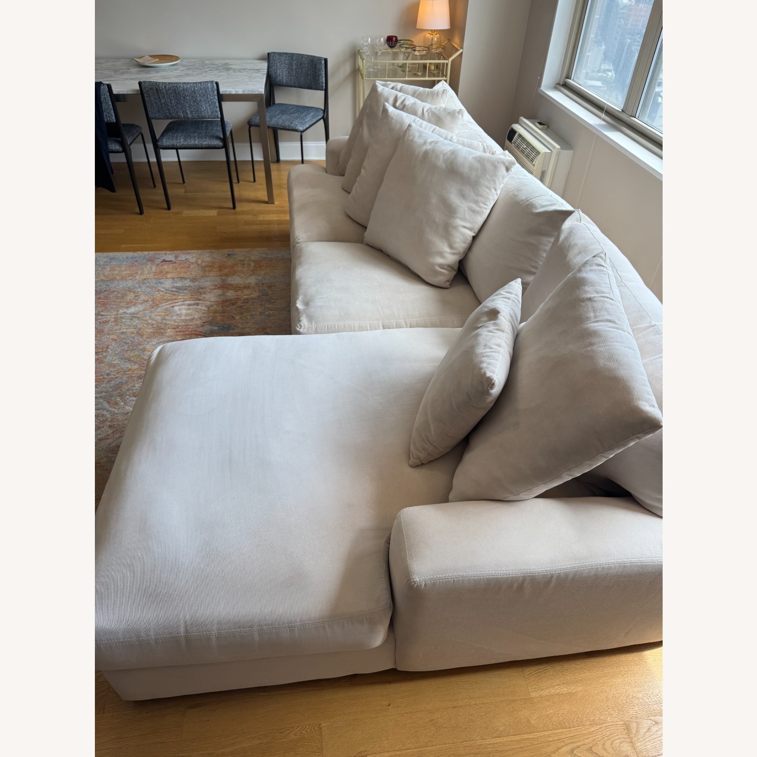 Z Gallerie Stella 2-Piece Chaise Sectional White - image-3