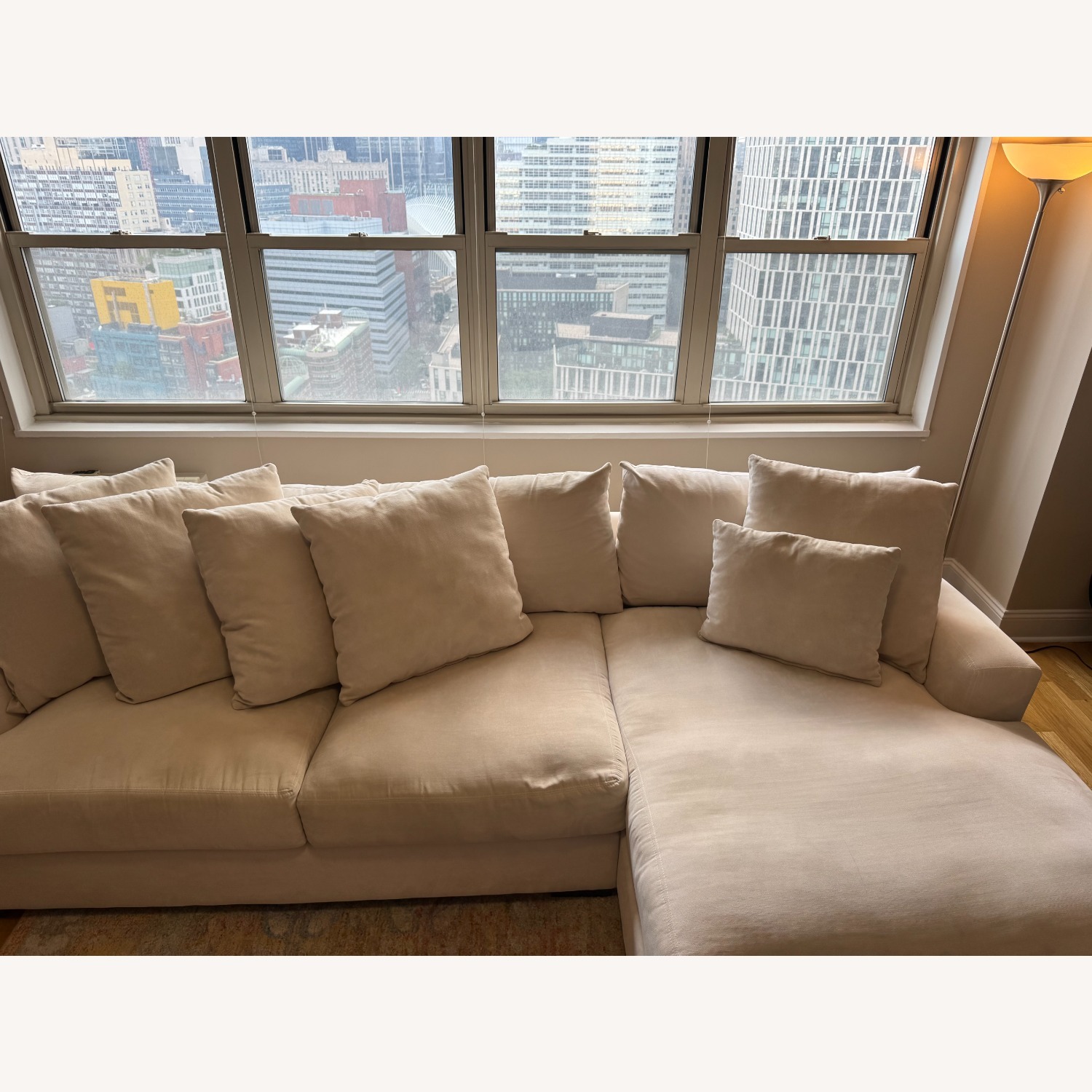 Z Gallerie Stella 2-Piece Chaise Sectional White - image-5