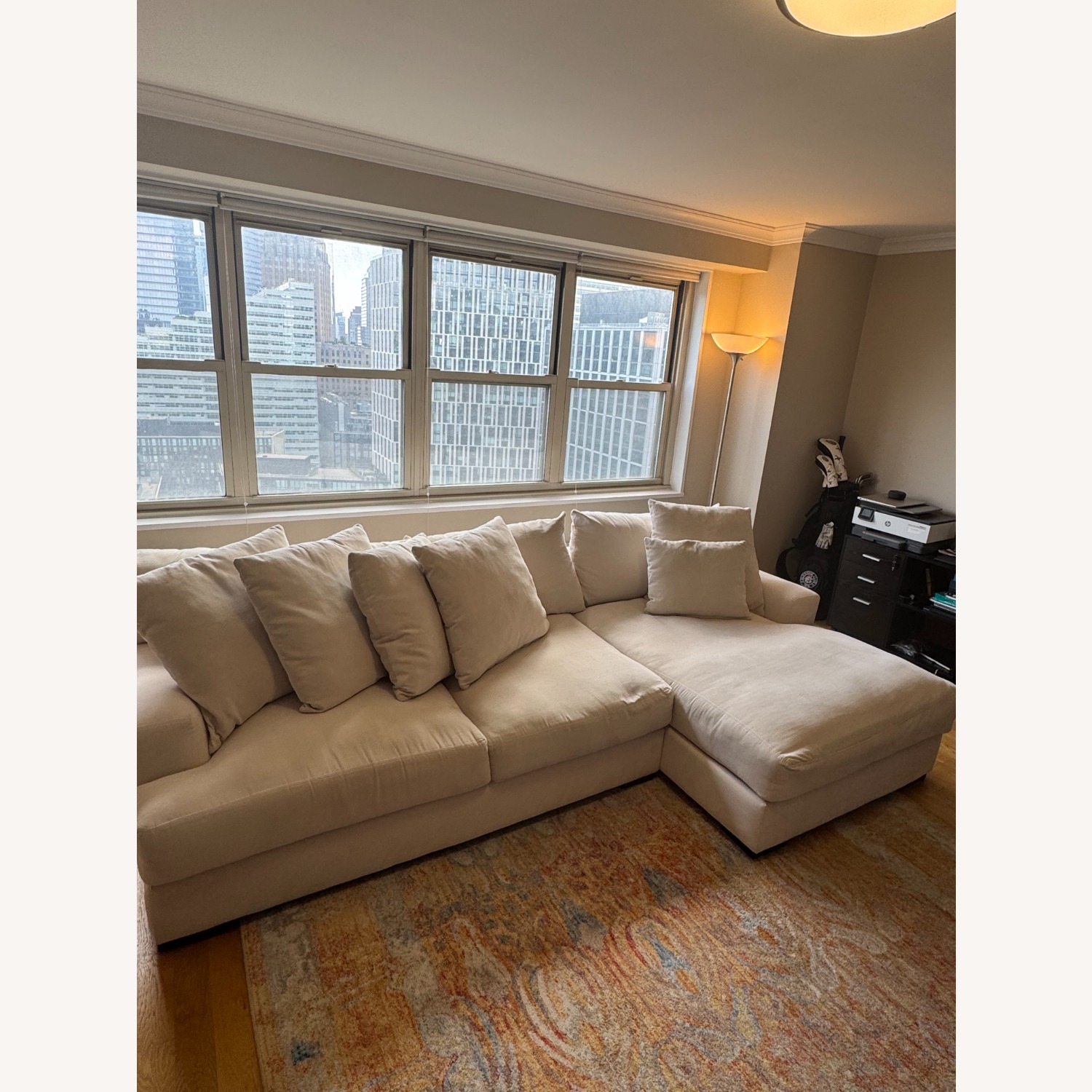 Z Gallerie Stella 2-Piece Chaise Sectional White - image-2