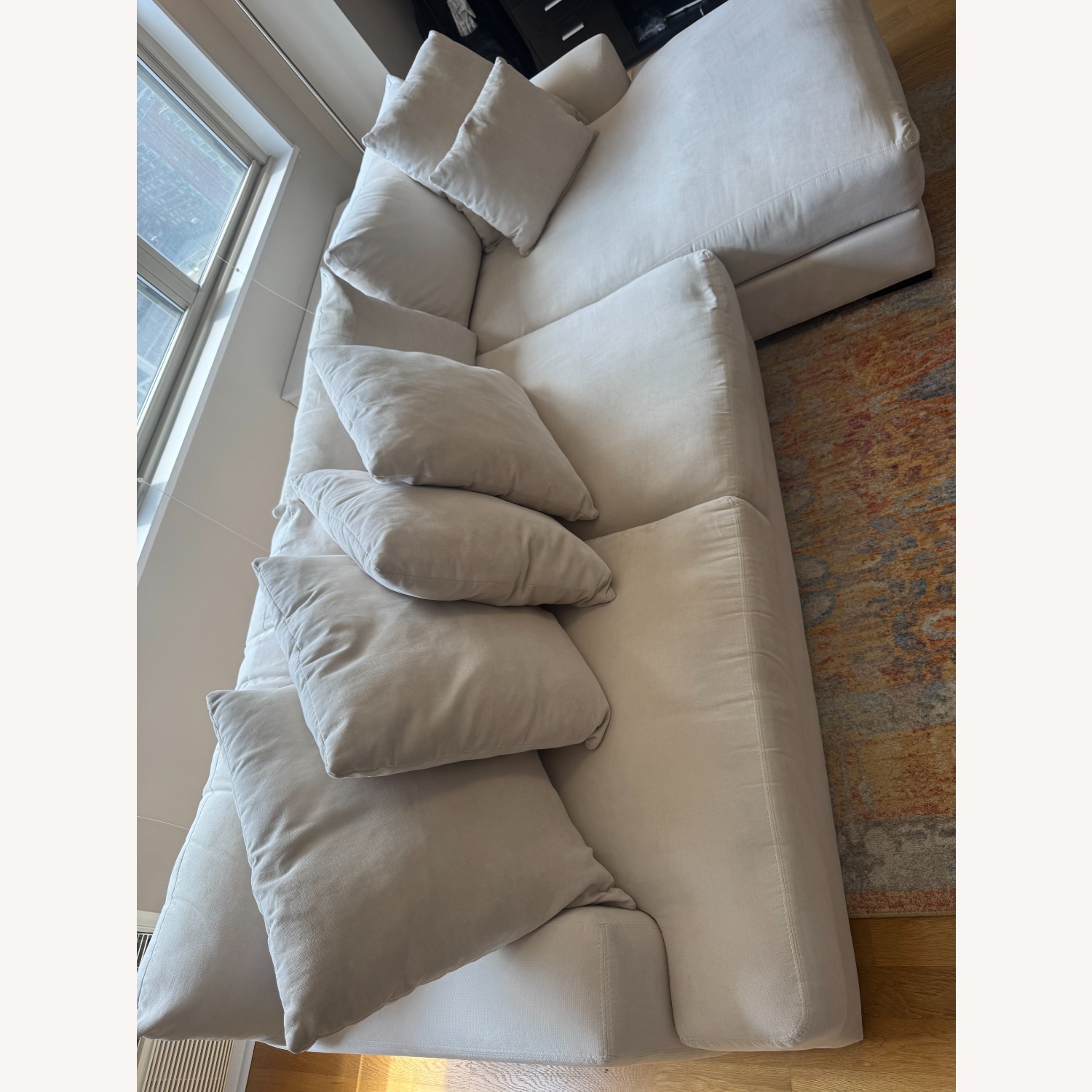Z Gallerie Stella 2-Piece Chaise Sectional White - image-9