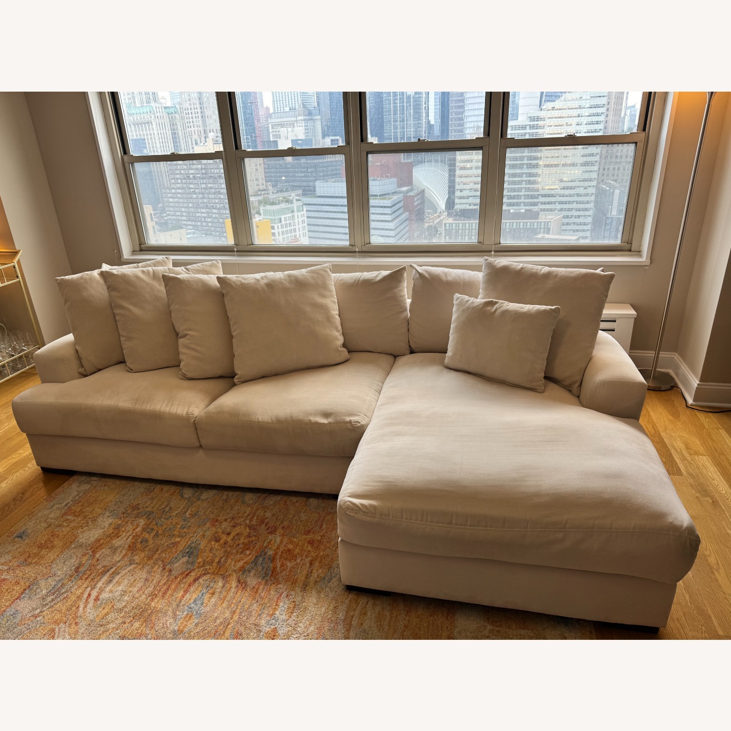 Z Gallerie Stella 2-Piece Chaise Sectional White - image-4