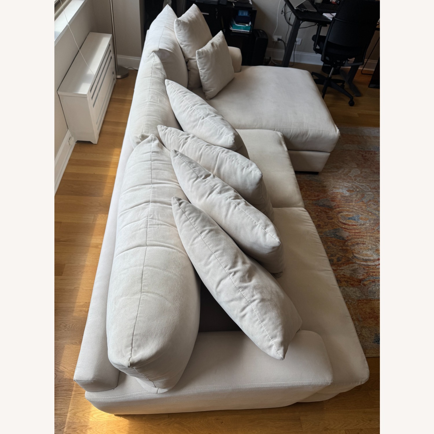 Z Gallerie Stella 2-Piece Chaise Sectional White - image-10