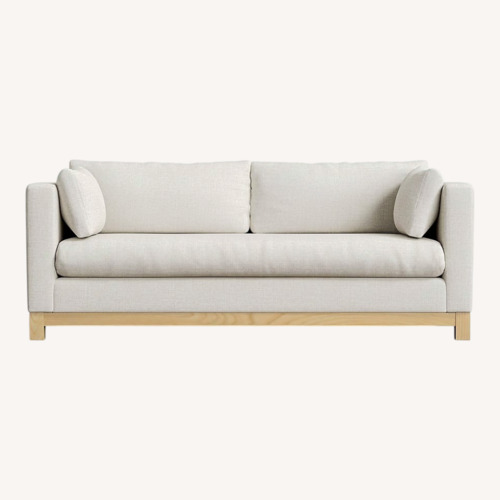 Used Crate & Barrel Pacific White Wood 2 Seater Sofa for sale on AptDeco