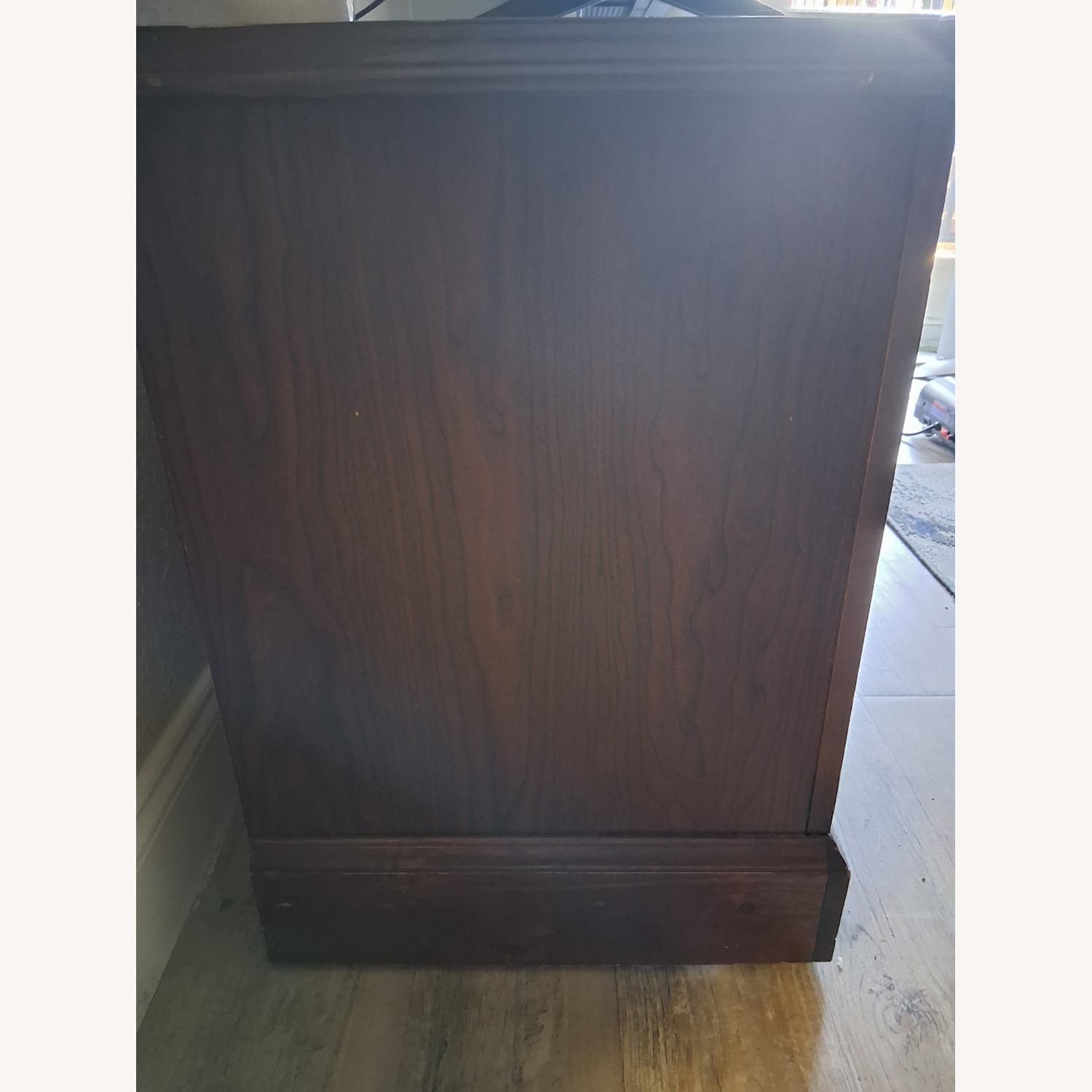 Dark Brown Wood Media Storage - image-3