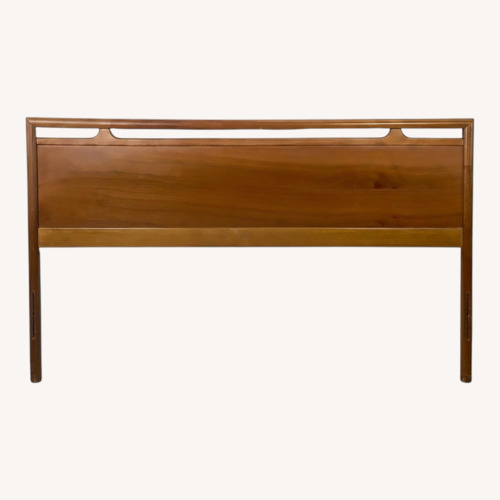 Used MCM Walnut Headboard – Sculptural Cutout, Full for sale on AptDeco