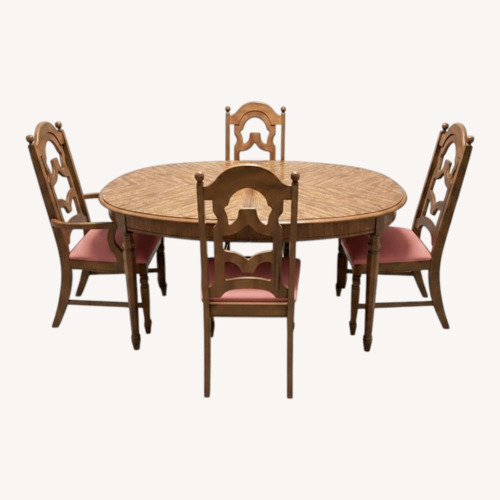 Used Natural Wood Dining Set for sale on AptDeco