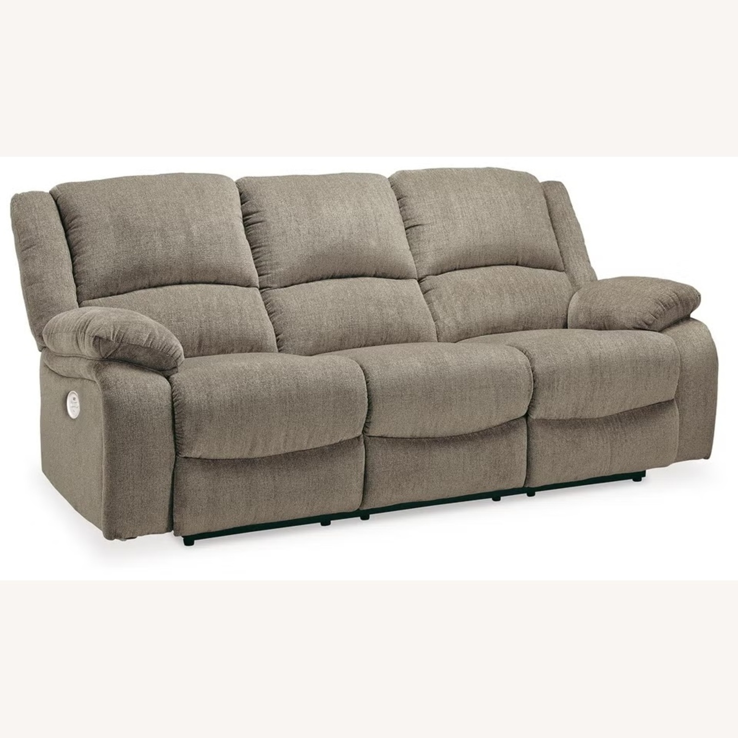 Dark Brown Fabric 3+ Seater Sofa - image-4