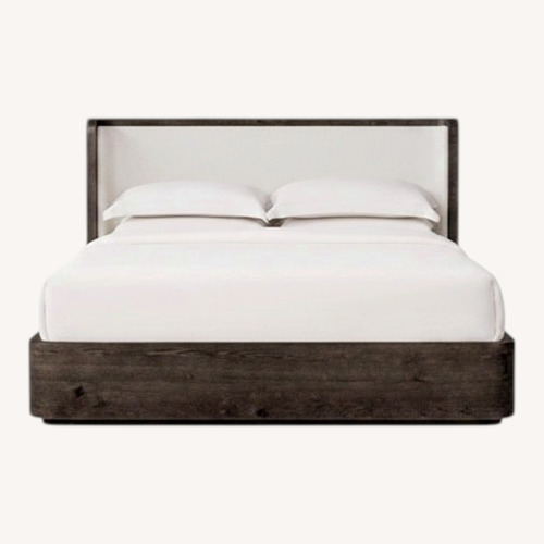 Used Restoration Hardware Oslo Black Wood Queen Bed for sale on AptDeco