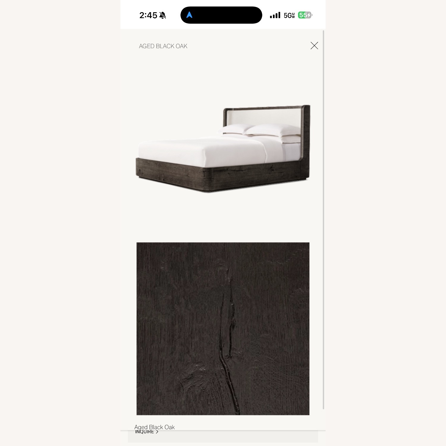 Restoration Hardware Oslo Black Wood Queen Bed - image-1
