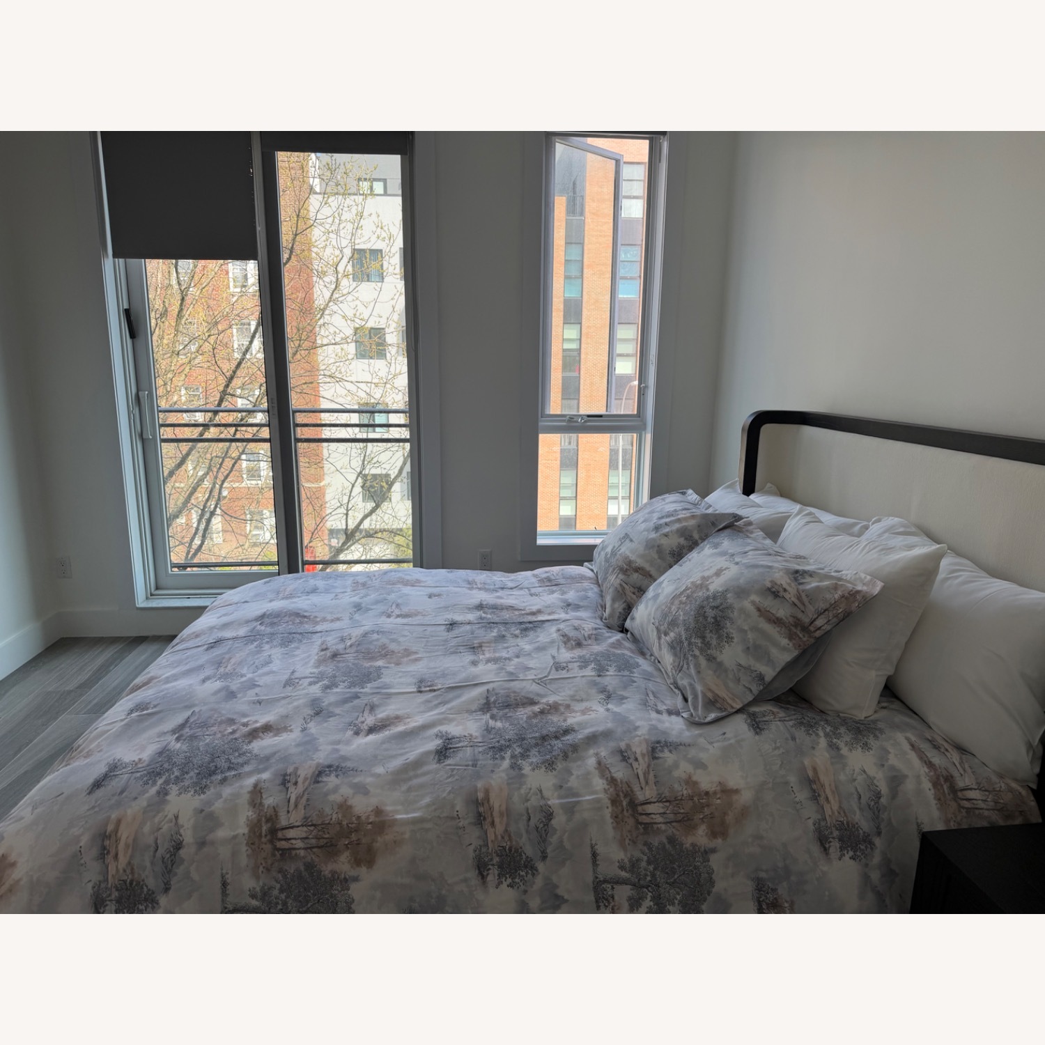 Restoration Hardware Oslo Black Wood Queen Bed - image-2