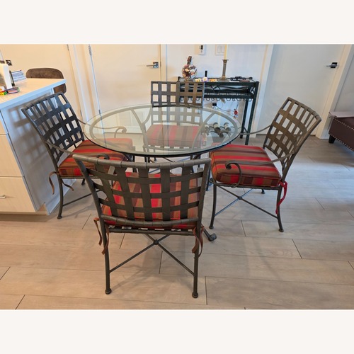 Used Glass Top Dining Table  for sale on AptDeco