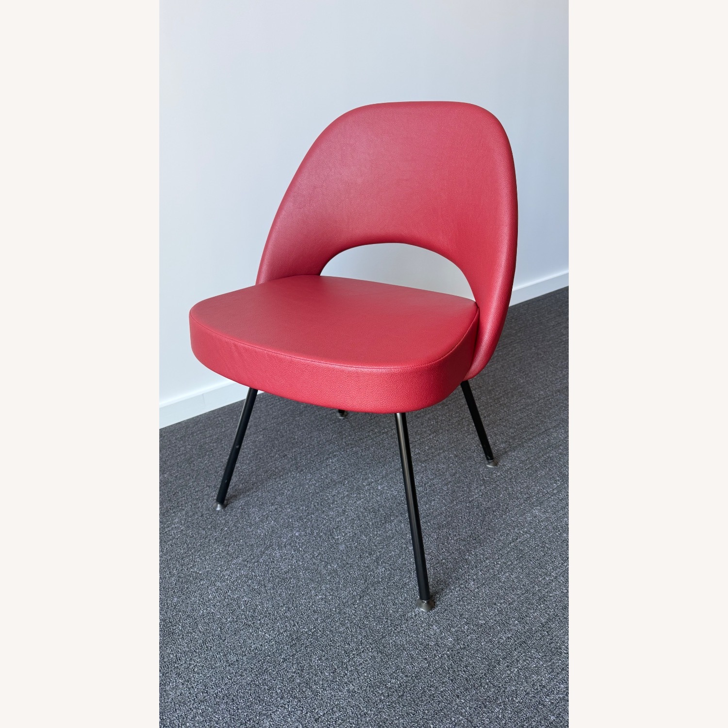 Knoll Saarinen Executive Side Chair - Red Leather - image-1