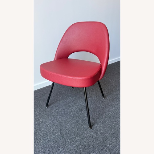 Used Knoll Saarinen Executive Side Chair - Red Leather for sale on AptDeco