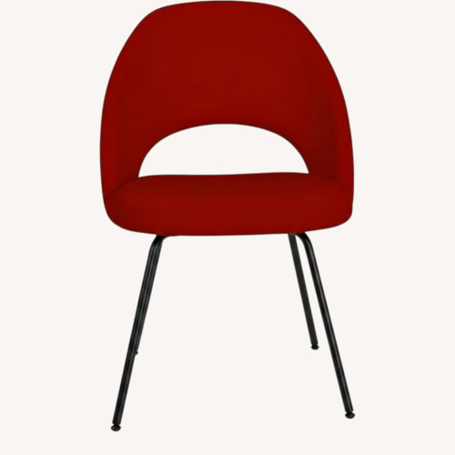 Used Knoll Saarinen Executive Side Chair - Red Leather for sale on AptDeco