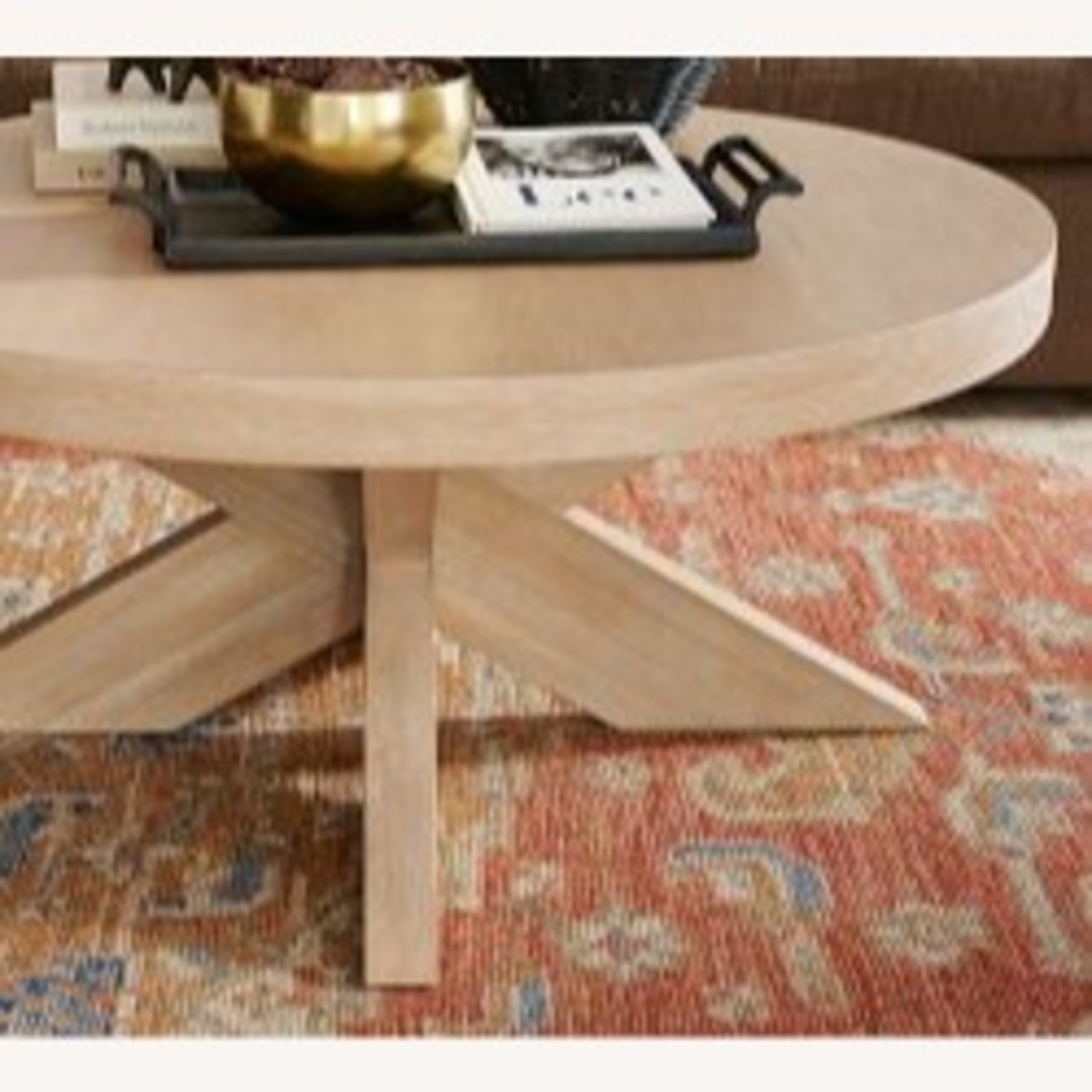Farmhouse Modern Farmhouse Round Coffee Table 44" - image-2