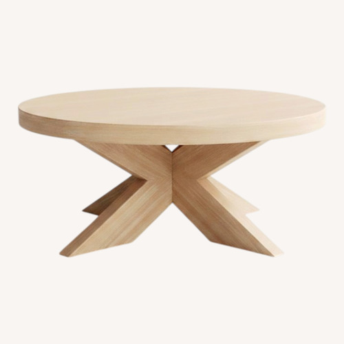 Used Farmhouse Modern Farmhouse Round Coffee Table 44" for sale on AptDeco