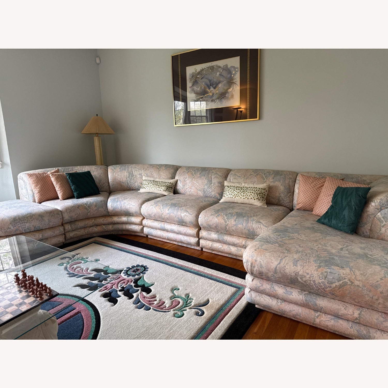 Vintage/Antique Fabric 3+ Piece Sectional - image-2